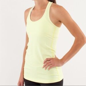 Lululemon Yellow Striped Racerback Tank, Size S